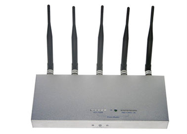 Wireless Camera Mobile Phone Signal Jammer Blocker With 5 Omni Directional Antenna